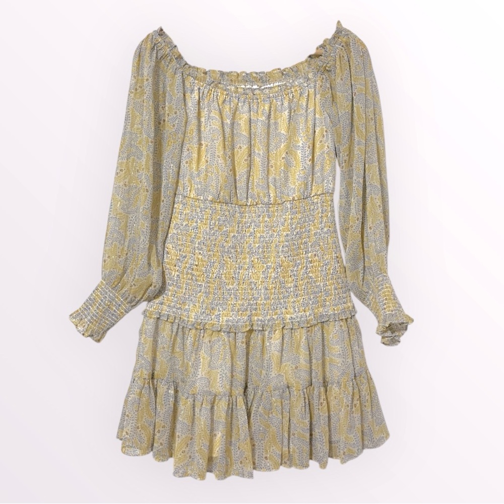 LIKELY Indica Mini Dress size 6 yellow